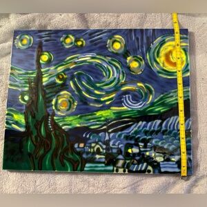 Starry Night Ceramic Art Tile